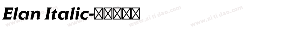 Elan Italic字体转换